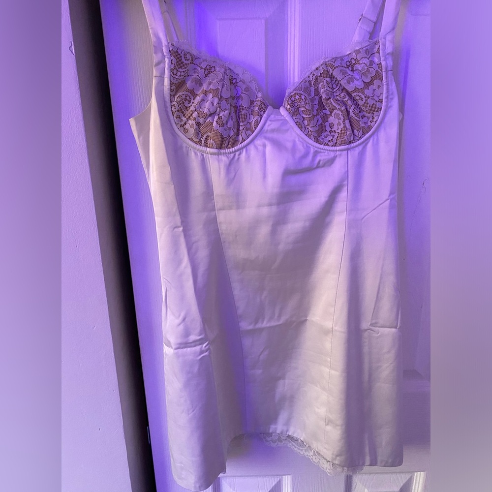 White Fox White Lace Mini Dress